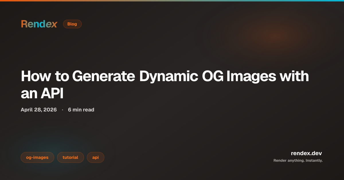 How to Generate Dynamic OG Images with an API | Rendex